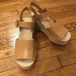 Antonio Melani Tan Leather Espadrilles 6.5